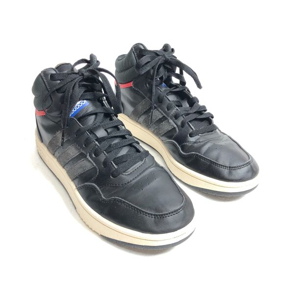 Adidas Hoops 3.0 Mid Black Mens Leather Basketball Sneakers Shoes GZ1344 Size 8 - Picture 1 of 14